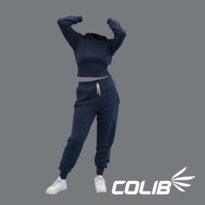 Conjunto deportivo fleece jogger +buzo corset manga larga